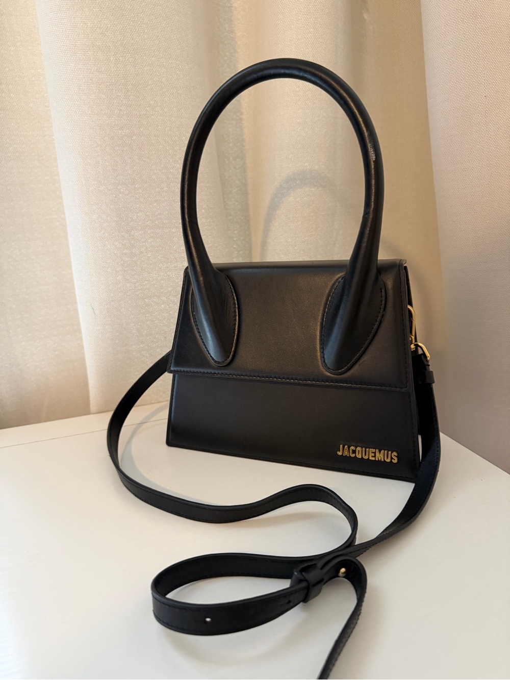 Jacquemus Black Le Grand Chiquito Top-Handle Bag Authentic